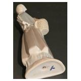 LL-S - Lladro #4591 Retired Porcelain Figurine Girl with Rooster