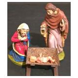 LL-S - Vintage Nativity Scene Set with Stable and Figures