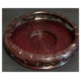 LL-S - Pair of Vintage Cloisonné Vases with Floral Design and Wooden Base