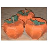 LL-S - Halloween Pumpkin Decor Lot with Cardboard Sign, Stuffed, Gold Toned, and Lighted Pumpkins
