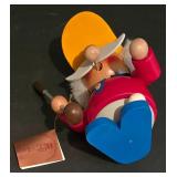 LL-S - Holzkunst Christian Ulbricht Smoker Figure and Wooden Cut Out Heart Tree