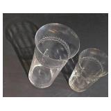 LL-S - Set of 8 Vinage Fostoria Seneca Laurel Wreath Etched Crystal Glasses