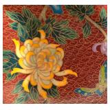 LL-S - Set of 2 Vintage Cloisonné Floral Decorative Plates