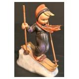 LL-S - Goebel Hummel Skier Boy Figurine #59 5.5 Inch West Germany