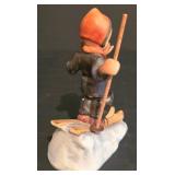 LL-S - Goebel Hummel Skier Boy Figurine #59 5.5 Inch West Germany