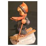 LL-S - Goebel Hummel Skier Boy Figurine #59 5.5 Inch West Germany