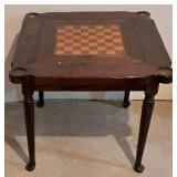 LL-S - Vintage Wooden Game Table with Chess Board and Cup Holders