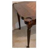 LL-S - Vintage Wooden Game Table with Chess Board and Cup Holders