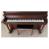 LL  - Vintage Lakeside Player Piano with Bench and QRS Music Rolls