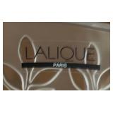 MB - Lalique Elisabeth Frosted Crystal Vase with Bird and Leaf Motif