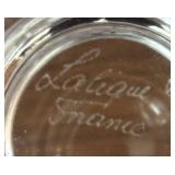 MB - Lalique Elisabeth Frosted Crystal Vase with Bird and Leaf Motif