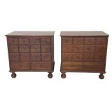 MB - Pair of Lexington Bob Timberlake Bedside Chests with Multi-Drawer Design