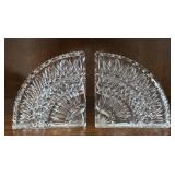 MB - Pair of Waterford Crystal Quadrant Fan Bookends
