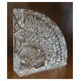 MB - Pair of Waterford Crystal Quadrant Fan Bookends