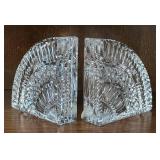 MB - Pair of Waterford Crystal Quadrant Fan Bookends