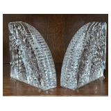 MB - Pair of Waterford Crystal Quadrant Fan Bookends