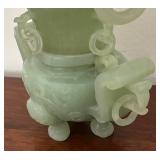MB - Elaborate Jade Decorative Incense Burner /Censer with Carved Handles