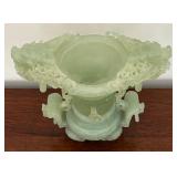 MB - Elaborate Jade Decorative Incense Burner /Censer with Carved Handles