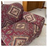 LL  - Southern Furniture Co. Sofa / Couch with Southwestern Upholstery and Three Matching Pillows