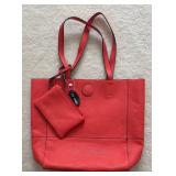MB - Joy Susan Red Handbag with Matching Pouch