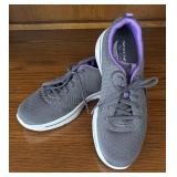 MB - Skechers Air-Cooled Arch Fit Shoes Gray with Purple Accents Size 10