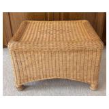 MB - Wicker Ottoman with Diamond Pattern