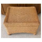MB - Wicker Ottoman with Diamond Pattern