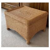 MB - Wicker Ottoman with Diamond Pattern