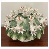 MB - Vintage Capodimonte Porcelain Floral Decor