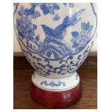 MB - Blue and White Asian Ginger Jar Table Lamp