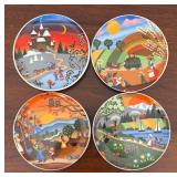 MB - Set of 4 Bavaria Germany Decorative Petite Plates