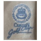MB - Burberrys of London Lambswool Sweater Size 44 with Carlton Golf Club Crest