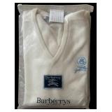 MB - Burberrys of London Lambswool Sweater Size 44 with Carlton Golf Club Crest