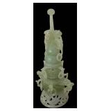 MB - Beautiful Two Piece Jade Censer Sculpture