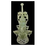 MB - Beautiful Two Piece Jade Censer Sculpture