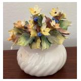 MB - Vintage Capodimonte Style Porcelain Floral Arrangement