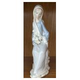 MB - Lladro Porcelain Figurine Girl with Calla Lillies