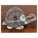 MB - Langsam-Billig Handcrafted Controlled Bubble Glass Turtle Figurine