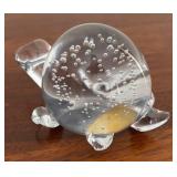 MB - Langsam-Billig Handcrafted Controlled Bubble Glass Turtle Figurine