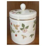 MB - Pair of Wedgwood Wild Strawberry Bone China Trinket Boxes