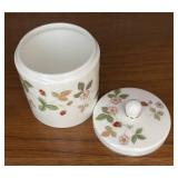 MB - Pair of Wedgwood Wild Strawberry Bone China Trinket Boxes