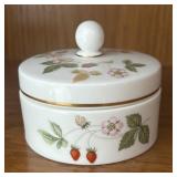 MB - Pair of Wedgwood Wild Strawberry Bone China Trinket Boxes