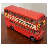 MB - Collection of 4 Diecast Model Vehicles - Corgi and Welly London Buses, Red SUV and Black Sports Car