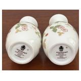 MB - Pair of Wedgwood Wild Strawberry Bone China Bud Vases