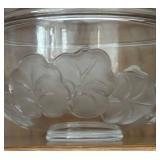 MB - Cristatallo di Censo Crystal Bowl with Frosted Geranium Leaves