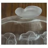 MB - Cristatallo di Censo Crystal Bowl with Frosted Geranium Leaves