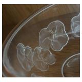 MB - Cristatallo di Censo Crystal Bowl with Frosted Geranium Leaves