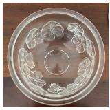 MB - Cristatallo di Censo Crystal Bowl with Frosted Geranium Leaves