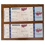 MB - Large Collection of Minnesota Twins Baseball Tickets