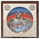 MB - Set of 2 Poole England Collector Plates Autumn 1 and Winter 1